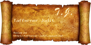 Tafferner Judit névjegykártya
